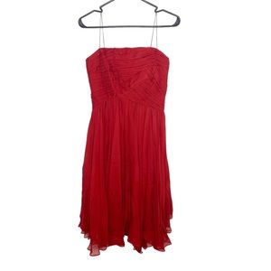TIME Post Modern red cocktail party dress size 2